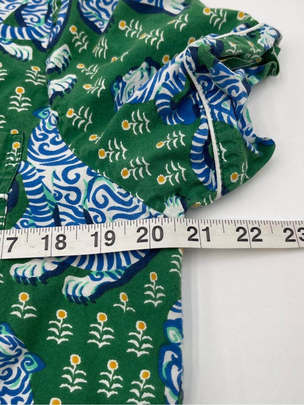 PrintFresh Pajama Set Womens Small Tiger Queen Shorts Top 100% Organic Cotton - Picture 7 of 12